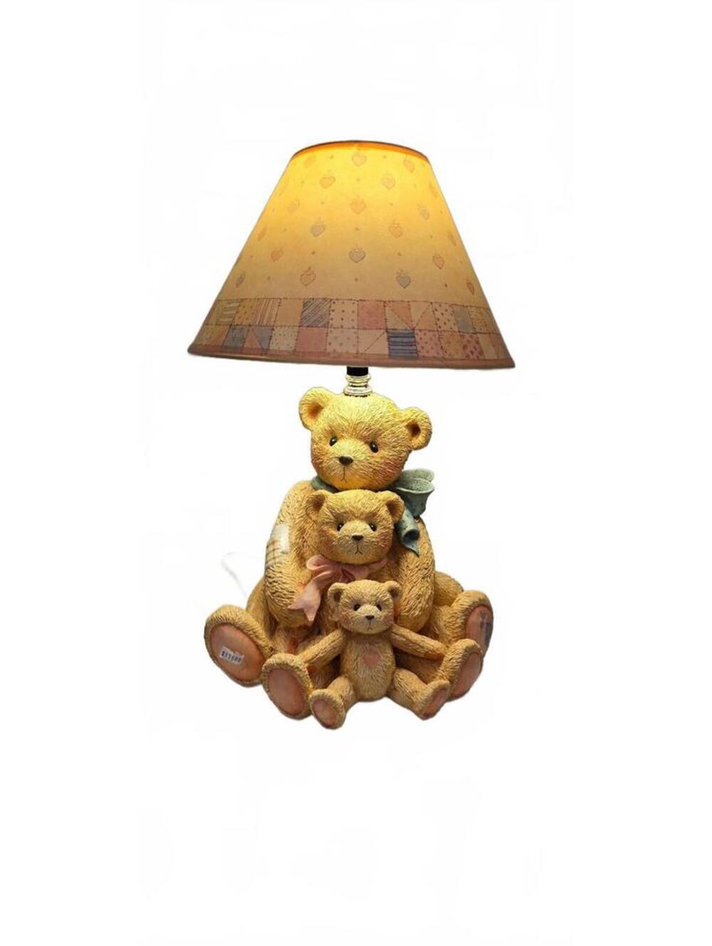 1992 Enesco Cherished Teddies "Family" Table Lamp